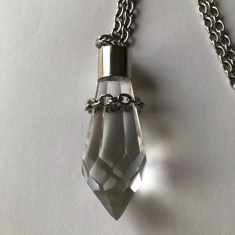 repurposed glass crystal necklace